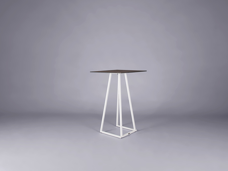 Nova poseur table white – oak top