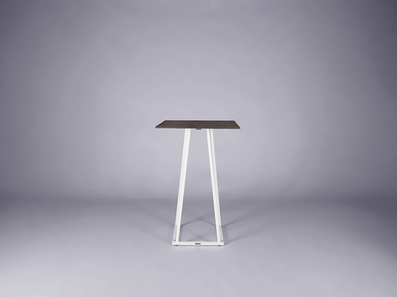 Nova poseur table white – oak top