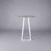 Nova poseur table white – white marble top