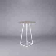 Nova poseur table white – white marble top