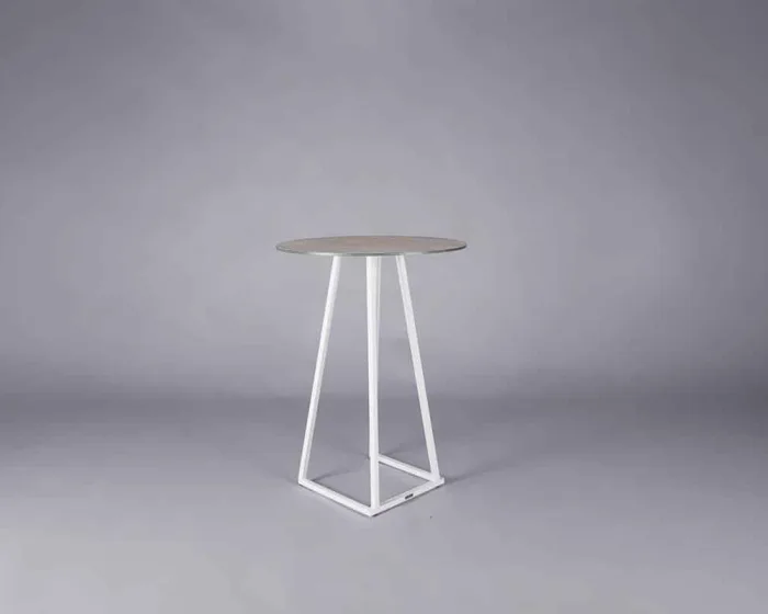 Nova poseur table white – white marble top