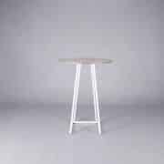 Nova poseur table white – white marble top