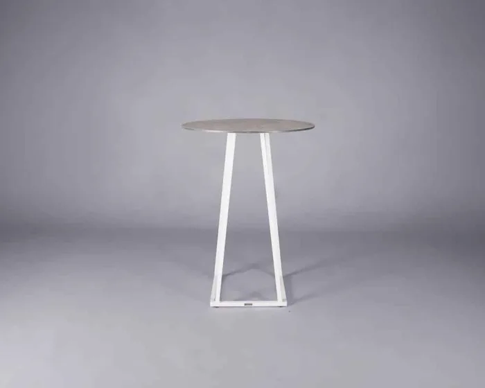 Nova poseur table white – white marble top