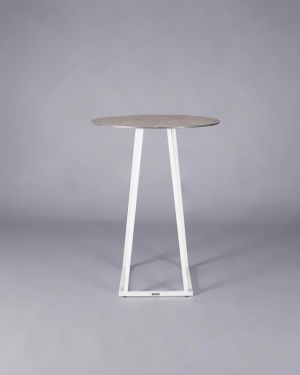 Nova poseur table white – white marble top
