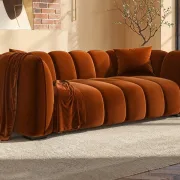 Cannes sofa – burnt orange